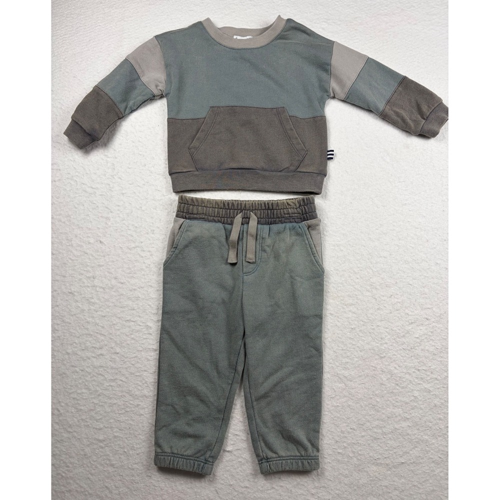 Splendid Kids Sweatshirt and Joggers Set Green Grey NEW